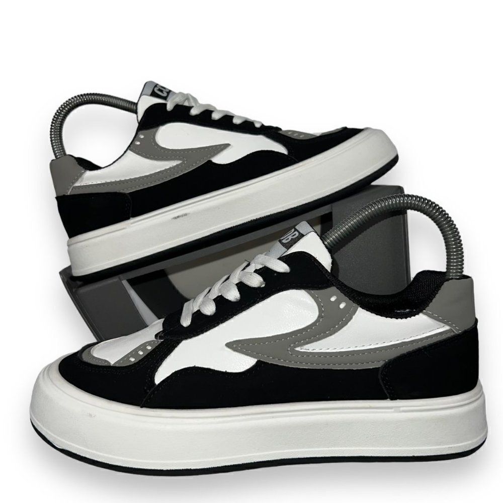 CCDB Fashion‎ Platform Sneakers Black / White / Grey Women's 7.5